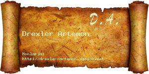 Drexler Artemon névjegykártya